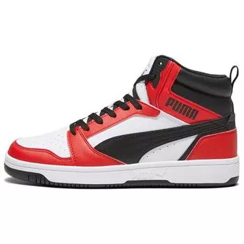 Puma Rebound Mid For All Time красные черные кроссовки унисекс белые 392326-04 35.5
