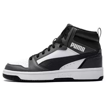 Кроссовки унисекс Puma Rebound Mid Shadow серо-черные белые 392326-03 36