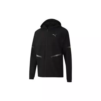 Puma Светоотражающая повседневная куртка с капюшоном и молнией в стиле колор-блок, мужская верхняя одежда, черная 519382-01 L