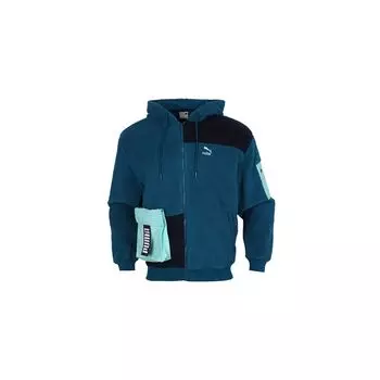 Puma Retro Block Full Zip Sherpa Hooded Jacket Мужская куртка Digital-Blue 530711-36 XS