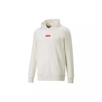 Puma Ретро-цветной логотип с буквенным логотипом, повседневная толстовка с капюшоном, мужские топы цвета слоновой кости и белого цвета 536161-97 L