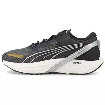 Puma Run XX Nitro Black Metallic Silver Женские кроссовки Team-Gold 376171-01 35.5