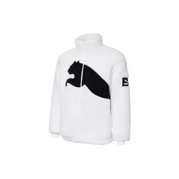 Puma Sherpa Contrast Big Logo Флисовая теплая куртка Мужская верхняя одежда Белый 848418-02 L