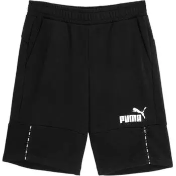Puma Шорты мужские облегающие повседневные с эластичной резинкой и буквенным логотипом, черные 673344-01 XS