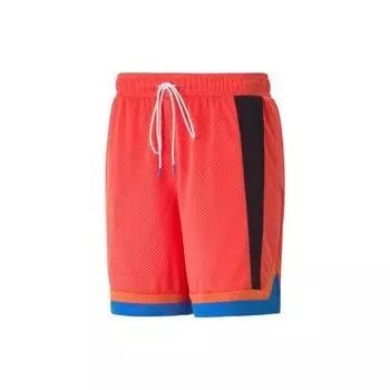 Puma Шорты мужские с завязками на талии, цвет блока, кораллово-красный 538000-01 S