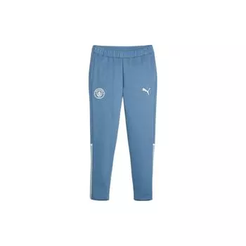 Puma Штаны мужские спортивные с логотипом Mcfc средней талии, повседневные, трикотажные, синие, 772906-21 XL