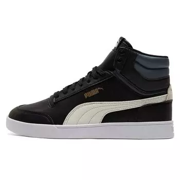 Puma Shuffle Mid Retro Casual Slip Anti-Shock Absorbing Durable High Top Skate Shoes Unisex Skate Shoes Black White 380748-07