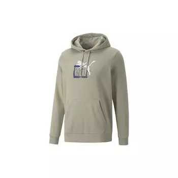 Puma Простая толстовка с длинным рукавом и логотипом с принтом в виде буквы, мужская серая 535893-04 M