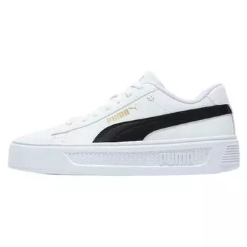 Puma Кроссовки женские Smash Platform v3 белые, черные, золотые 390758-04 37