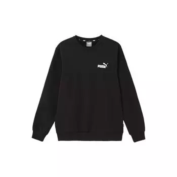 Puma Solid Color Casual Crew Neck Long Sleeve Sweatshirt Men tops Black 682725-01 S