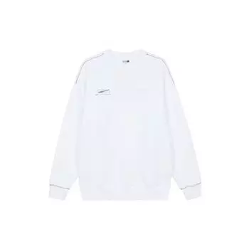 Puma Однотонный повседневный свободный свитшот с круглым вырезом, унисекс, белый 625075-02 L