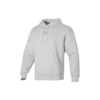Puma Однотонная повседневная свободная толстовка с капюшоном и длинным рукавом для мужчин, серо-белая 625077-80 S
