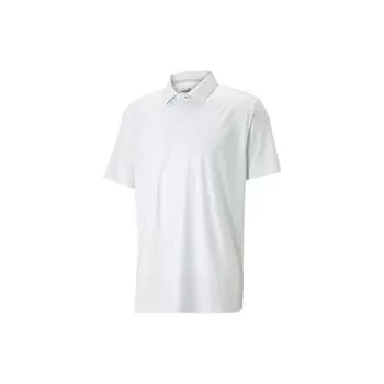 Puma Solid Color Casual Polo Shirt Men Tops Light-Gray 537455-01