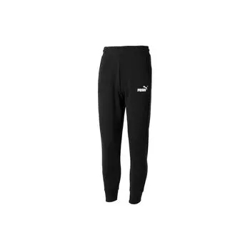 Puma Однотонные повседневные брюки для бега, тренировок, фитнеса, со средней талией, длинные трикотажные спортивные брюки для мужчин, черные 683755-01 S
