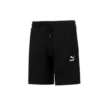 Puma Solid Color Logo Повседневные шорты Мужские плавки Черные 531371-01 L