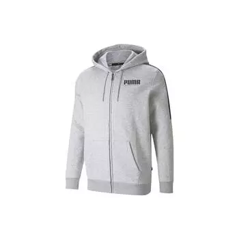 Puma Сплошная цветная куртка с капюшоном и принтом логотипа на шнурке Мужская верхняя одежда Серый 848241-04 L