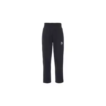 Puma Solid Color Logo Printed Knitted Elastic Direct Casual Pants Womens Lows Black 537574-01 L
