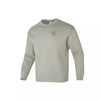 Puma Сплошной цветной логотип для бега, фитнеса, тренировок, свитера с длинным рукавом, унисекс, толстовка цвета хаки-серый 627878-55 L