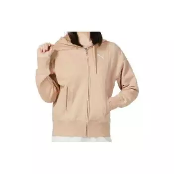 Puma Solid Color Loose Casual Hooded Jacket Women Jackets Yellow 676654-89