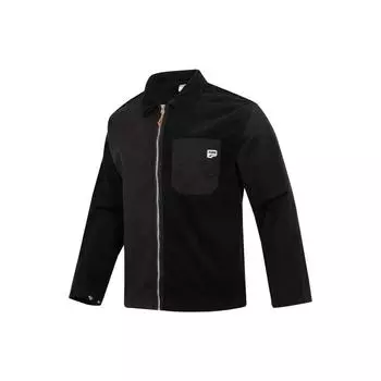 Puma Solid Color Pocket Sports Casual Jacket Men Jacket Black 623374-01 XL