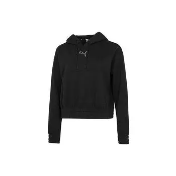 Puma Однотонный спортивный свитер с капюшоном для женщин, черный 670954-01 L