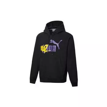 Puma Совместный бренд X Kuzma с цветным принтом логотипа, спортивный пуловер с капюшоном, мужская толстовка с капюшоном, черный 589310-01 XS