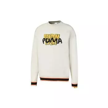 Puma X Randomevent Co-Branded Graphic Crew Neck Sweatshirt Men Tops White 59666350 XXS