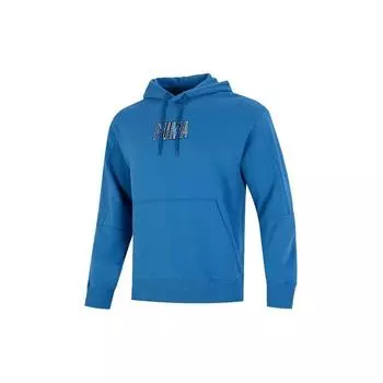 Puma Спортивная повседневная мужская толстовка с капюшоном с логотипом Lake-Blue 537706-17 L