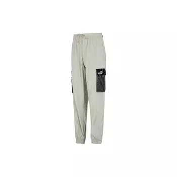 Puma Color Block Pocket Drawstring Cuffed Retro Спортивные штаны Мужские штаны Светло-серый 537530-68 XL