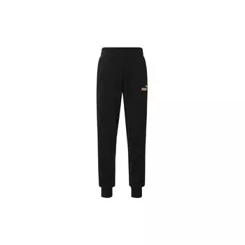Спортивные повседневные брюки с принтом логотипа Puma Мужские брюки Черные 678724-01 L