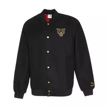 Puma Sports Casual Comfortable Stand Wool Jacket Long Sleeve Unisex Jacket Black 536580-01 M