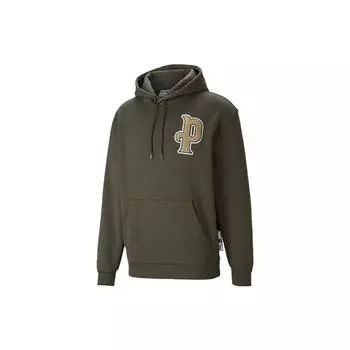 Puma Спортивная толстовка с капюшоном для мужчин, цвет зеленый 534382-44 M