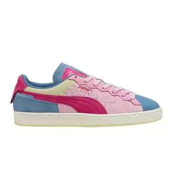 Puma Squid Game x Suede M.C. Escher Lithograph Print Unisex Sneakers Pink Blue-Horizon Orchid-Shadow 399428-01 40.5
