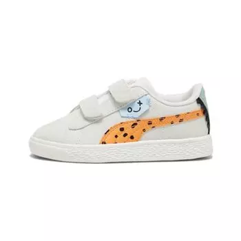 Puma Suede Classic Little Kid Mix Match - Теплые белые детские кроссовки Ярко-Дыня 392519-01 28