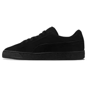 Puma Suede Jr Classic Черные Детские Кроссовки Puma-Серебристый 355110-52 35.5