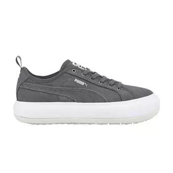 Puma Suede Mayu Canvas Ebony Женские кроссовки Серо-белый Nimbus-Cloud 383165-03 35.5