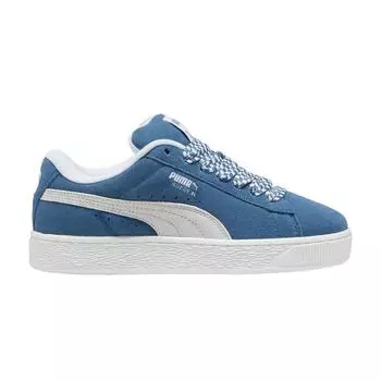 Puma Suede XL Plaid Lace - Blue Horizon Women Sneakers White 398310-01 35.5