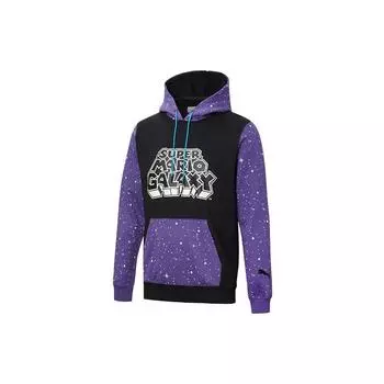 Puma Super Mario X Nintendo Collaboration Knit Sports Pullover Hoodie Men Tops Black 589098-02