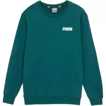 Puma Свитшот Essentials Crew с простым принтом логотипа, мужской свитшот, зеленый 683871-24 S