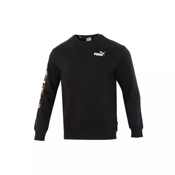 Puma Свитшот Essentials Logo Repeat Graphic Crew Neck, мужской, черный 675128-01 S