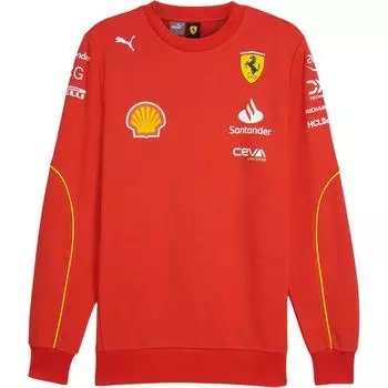 Puma Свитшот мужской с длинным рукавом и круглым вырезом с принтом логотипа красный 763599-01 XL