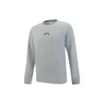 Puma Свитшот с круглым вырезом и длинным рукавом с логотипом, мужской свитшот, серый 537391-80 L