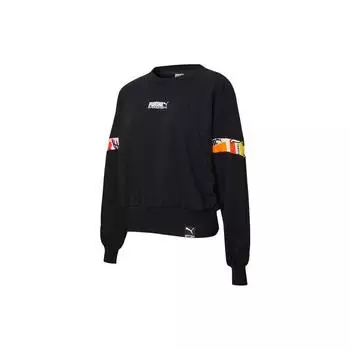 Puma Свитшот с принтом логотипа Pi Color Block, женский, черный 531345-01 L