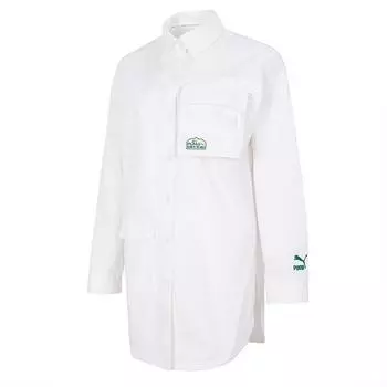 Свободная спортивная куртка с принтом логотипа Puma, женские куртки, белая 536881-02 S