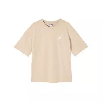 Puma Свободный крой дышащая футболка с круглым вырезом мужская топы овсянка 621981-88 S