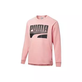Puma Свободный свитшот с круглым вырезом и принтом алфавита, мужские топы, свадебный, розовый 580905-14 L