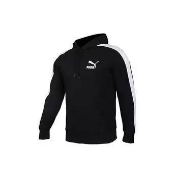 Puma T7 Knit Hoodie Men Tops Черный 595918-01 L