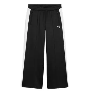 Puma T7 Повседневные удобные вязаные спортивные штаны с низкой посадкой Женские брюки Черный 631907-01 S
