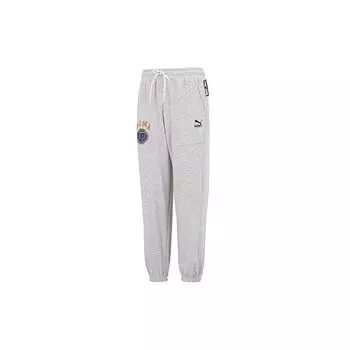 Puma Team Logo Print Casual Jogger Спортивные брюки Мужские плавки Серые 622277-04 L