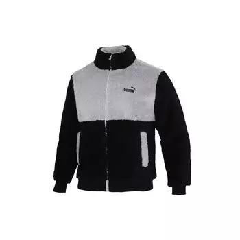 Puma Теплая спортивная куртка из овечьей шерсти с цветными блоками с воротником-стойкой и логотипом Мужские куртки черные 848954-01 S
